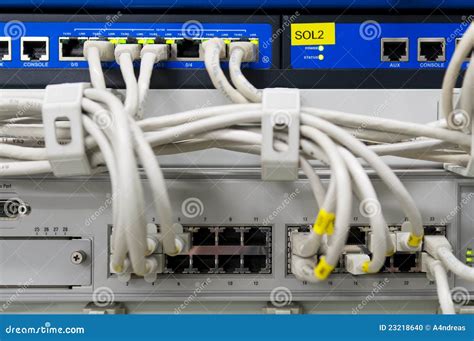 Switch, Firewall and Router it Equipment Stock Photo - Image of ...