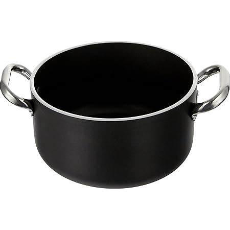 Pentole Agnelli ALSC2105SSPIC24 Alblack Casseruola In Alluminio Con