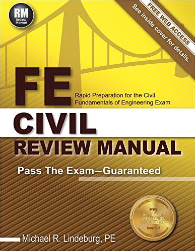 FE Civil Review Manual Lindeburg PE Michael R 9781591264392 Civil