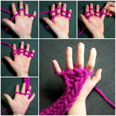 Finger Knitting Instructions Easy Video Tutorial Diy Finger Knitting