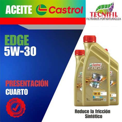 Aceite Castrol Edge W Cuarto Sint Tico Tecnifil