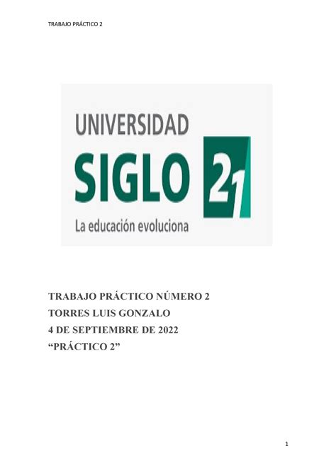 Trabajo Práctico 2 tp aprobado TRABAJO PRÁCTICO 2 TRABAJO PRÁCTICO