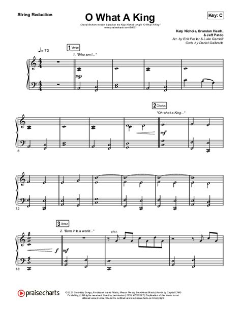 O What A King Choral Anthem SATB String Reduction Sheet Music PDF