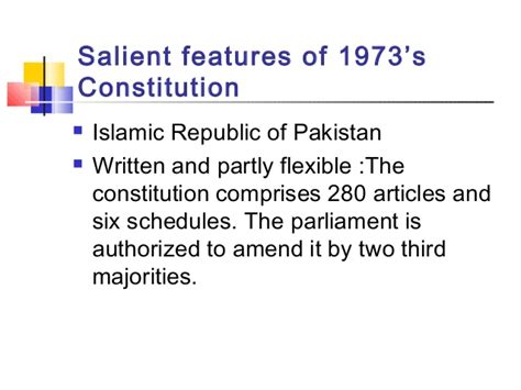 Faheem Jamal Salient Feature Of Constitution