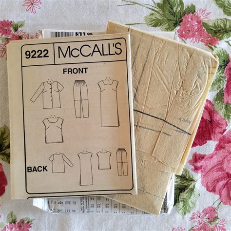 Mccalls 9222 Complete Uncut Factory Folds Vintage 90s Sewing Etsy