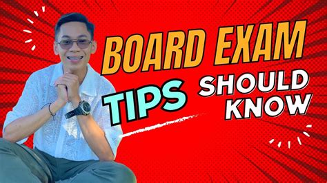 Tips Para Pumasa Sa Board Exam Youtube