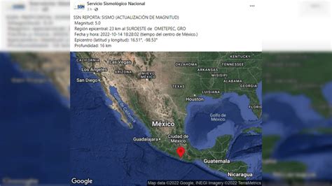 Sismo Con Epicentro En Ometepec Activa Algunas Alarmas En La Cdmx