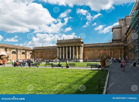 People Are Relaxing In Parc Complex Inside Vatican Museums Editorial