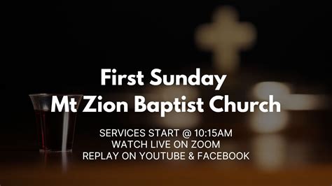 First Sunday Mt Zion Baptist Church Blythewood Sc Youtube