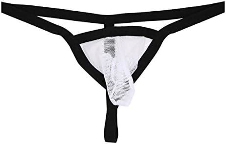 Iefiel Herren Slips Transparent G String Sexy Thong Low Rise