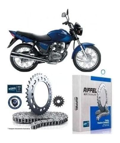 Kit Relação Honda Cg Titan Fan 125 2000 a 2008 REIFFEL Kit Relação