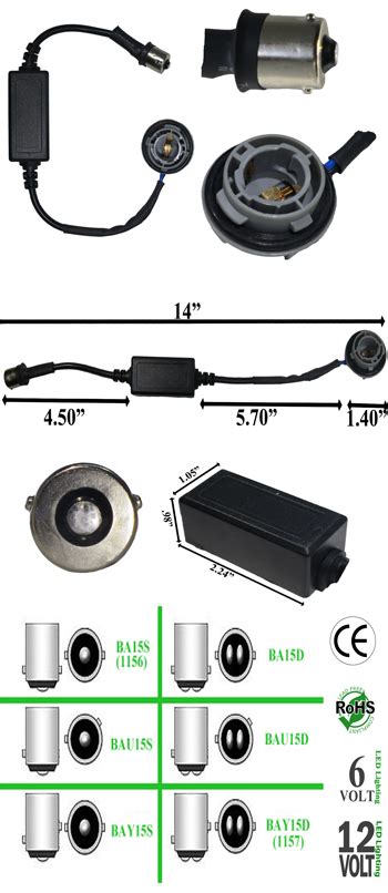 Led Load Equalizer Bau15s Inline 6 Ohm Automotive Ledlight