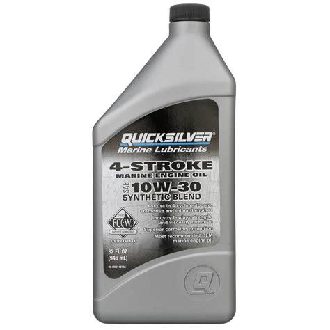 Quicksilver W Synthetic Blend Stroke Outboard Oil Quart West