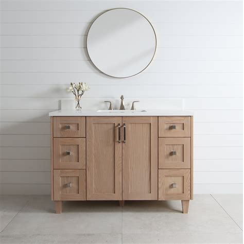 Bridgeport 48 White Oak Bathroom Vanity Oak Bathroom Vanity Wood