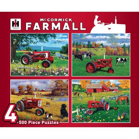 Masterpieces Inc Farmall Tractors 4 Pack 500 Piece Jigsaw Puzzles