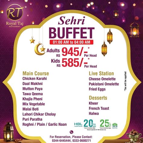 Sehri And Iftar Deals In Karachi Pakistani Journal