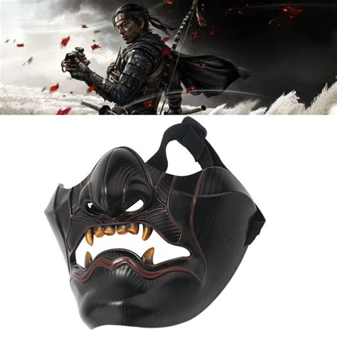 Ghost Of Tsushima Sakai Cosplay Mask Half Face Samurai Mask Halloween