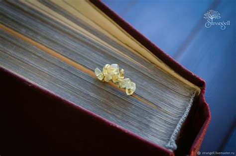 Латунное кольцо с цитрином Регулируемое колечко Желтый цитрин в ...