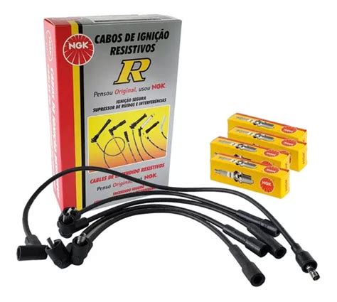 Kit Juego De Bujias Y Cables Renault 19 Tricuerpo 1 6 Ngk