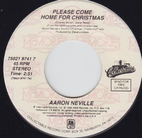 Aaron Neville – Please Come Home For Christmas / Louisiana Christmas ...