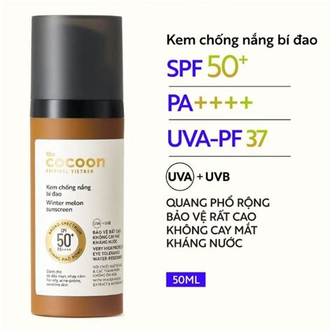 Kem chống nắng Cocoon bí đao quang phổ rộng 50ml | Bách Hóa An Nhiên
