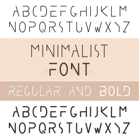 Fonte Minimalista Audace E Regolare Stile Caratteri Sans Serif Di