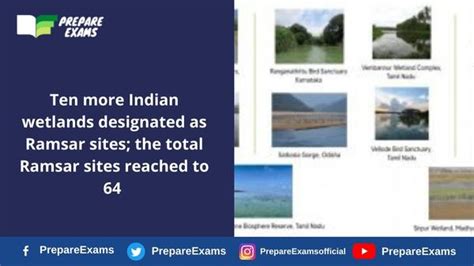 Ten More Indian Wetlands Designated As Ramsar Sites The Total Ramsar