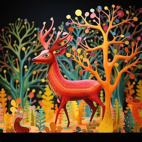 Premium Ai Image Gond Art Descriptor 3d Claymation