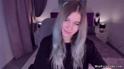 Blonde Teen SimaDark Smoking Vape And Stripping Off On Solo Webcam Show