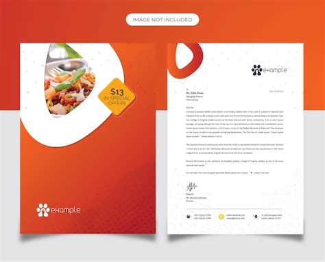 Premium Vector Healthy Food Restaurant Letterhead