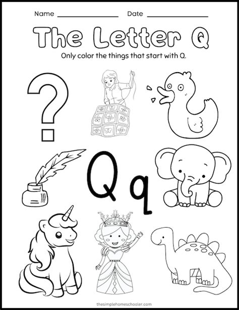 15 Letter Q Printables Free And Easy Print The Simple Homeschooler