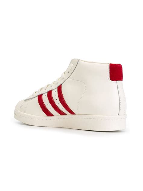 Adidas originals 'pro Model Vintage Dlx' Hi-top Sneakers in White | Lyst