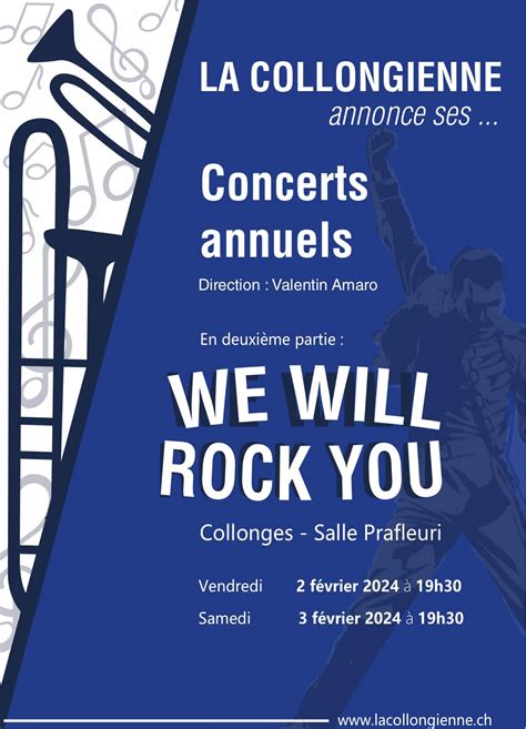 Concerts annuels 2024 de la Collongienne les 2 et 3 février 2024 à