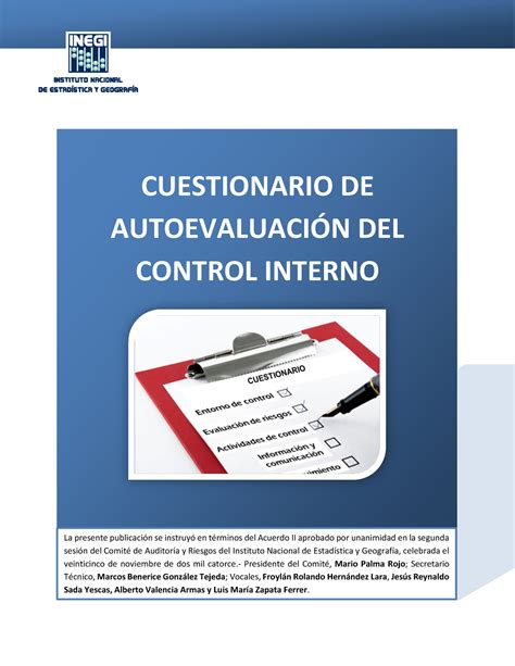 Cuestionario Control Interno CUESTIONARIO DE AUTOEVALUACIN DEL