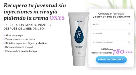 Oxys crema Reseñas Obras Precio Ingredientes Original Comprar