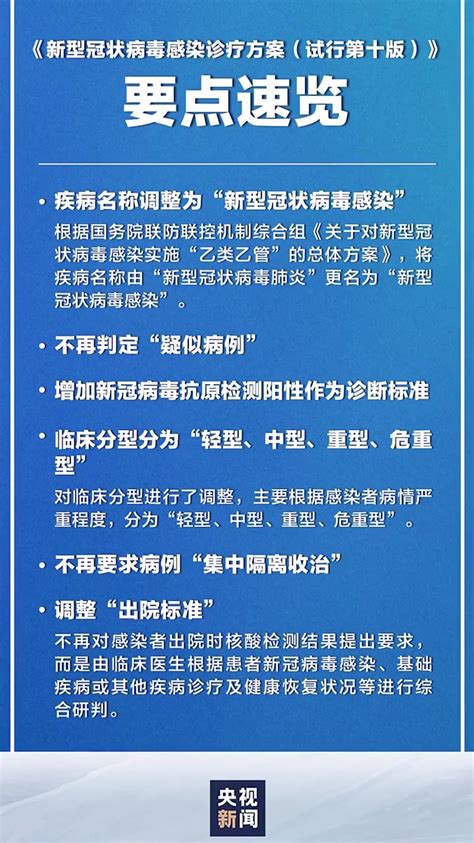 《新型冠状病毒感染诊疗方案（试行第十版）》印发：增加抗原检测阳性作为诊断标准；将指氧饱和度监测指标等加入重症早期预警指标凤凰网视频凤凰网