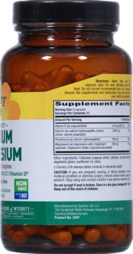 Country Life® Calcium Magnesium Vitamin D Complex Vegetarian Capsules 120 Ct Ralphs