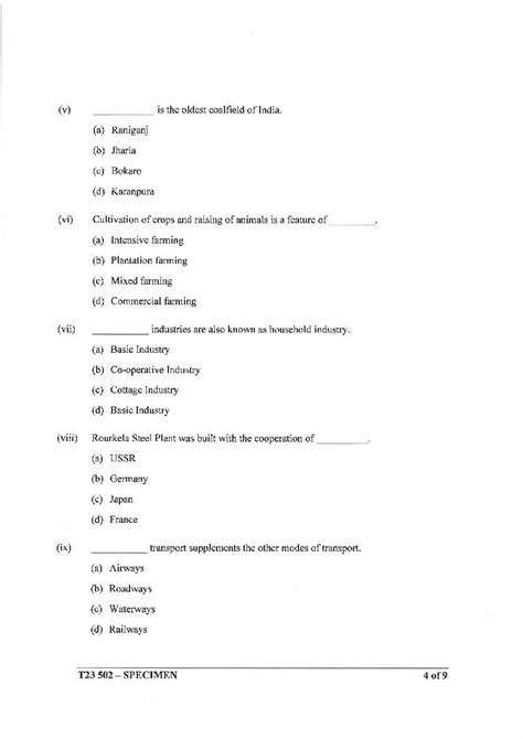 ICSE Geography Specimen Paper 2023 PDF CISCE Class 10 HCG Paper 2