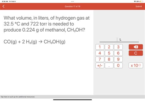 Solved What Volume In Liters Of Hydrogen Gas At Deg Chegg