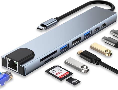 Usb C Hub Ablewe In Usb C Adapter Mit M Ethernet Rj Lan K