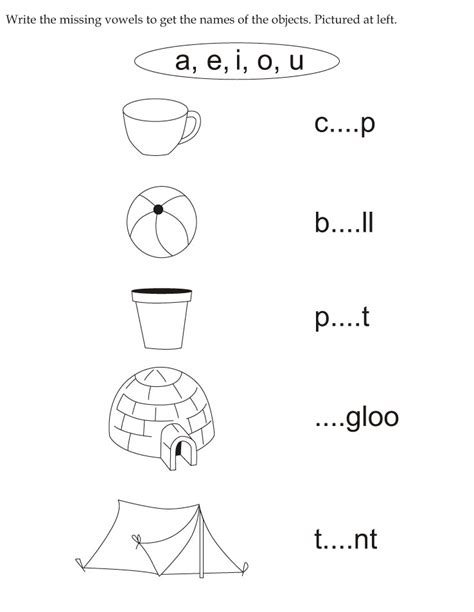 Vowels Colouring Sheet Worksheets Worksheet English Preview Sketch