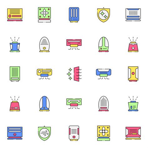 Purifiers And Humidifiers Icons