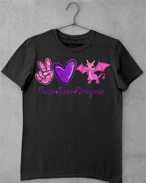 Peace Love Dragons Sublimation Download Dragons Pngpurple Etsy