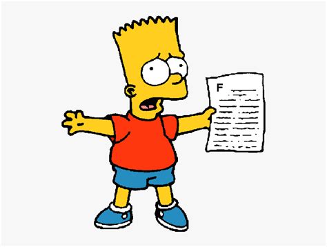 Bart Simpson Holding Paper Hd Png Download Transparent Png Image