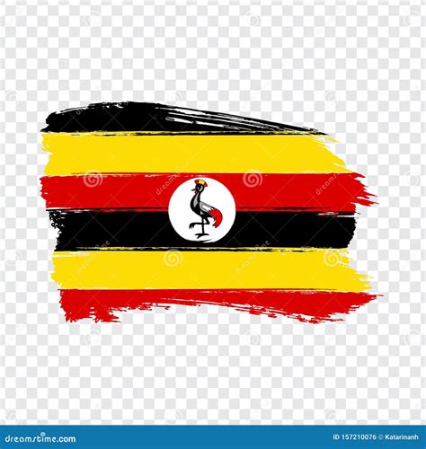 The Flag Of Uganda Waving Silk Flag Of Uganda High Quality Render D