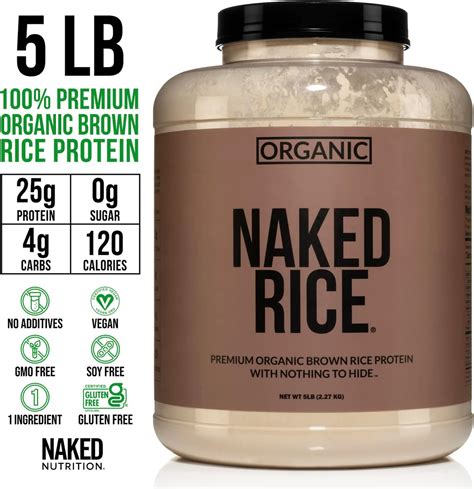 Polvo de arroz proteínico marrón NAKED RICE orgánico polvo de proteínas