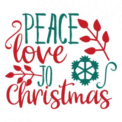 Peace Love Jo Christmas Holiday Free Svg File SVG Heart