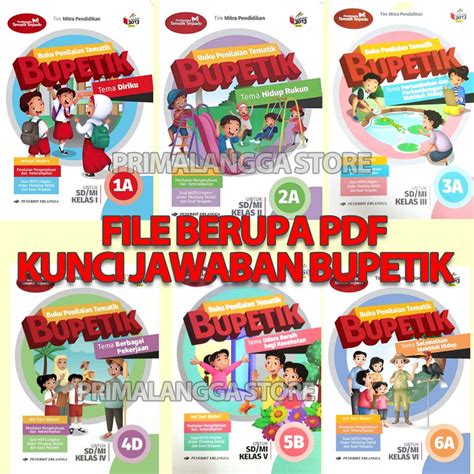 Jual Pembahasan Kunci Jawaban Buku Bupetik Sd Kelas Tema A