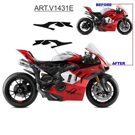 Autocollants Noirs Pour Car Nages Lat Rale Sup Rieure Ducati Panigale