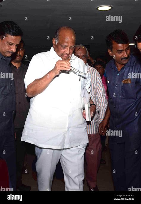 Nationalist Congress Party President Sharad Pawar Attending The Board